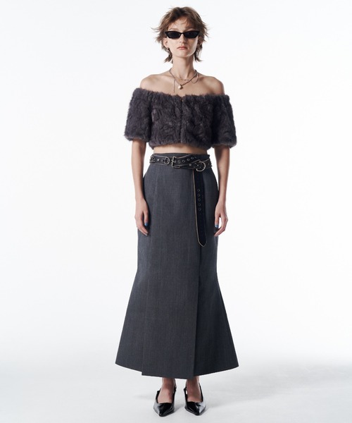 トップス josemoon FUR OFFSHOULDER TOPS JOSE MOON（ジョゼムーン） FUR OFFSHOULDER TOPS/ファーオフ
