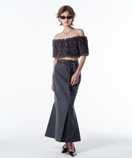 トップス josemoon FUR OFFSHOULDER TOPS JOSE MOON（ジョゼムーン） FUR OFFSHOULDER TOPS/ファーオフ