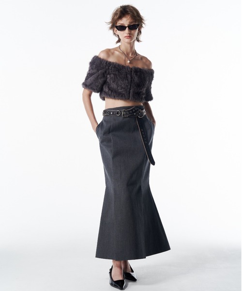 JOSE MOON（ジョゼムーン） FUR OFFSHOULDER TOPS/ファーオフ