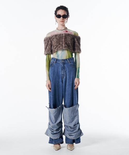 トップス josemoon FUR OFFSHOULDER TOPS JOSE MOON（ジョゼムーン） FUR OFFSHOULDER TOPS/ファーオフ