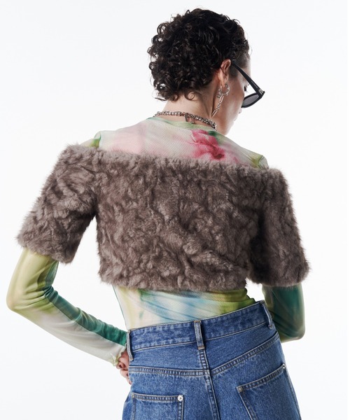 トップス josemoon FUR OFFSHOULDER TOPS JOSE MOON（ジョゼムーン） FUR OFFSHOULDER TOPS/ファーオフ
