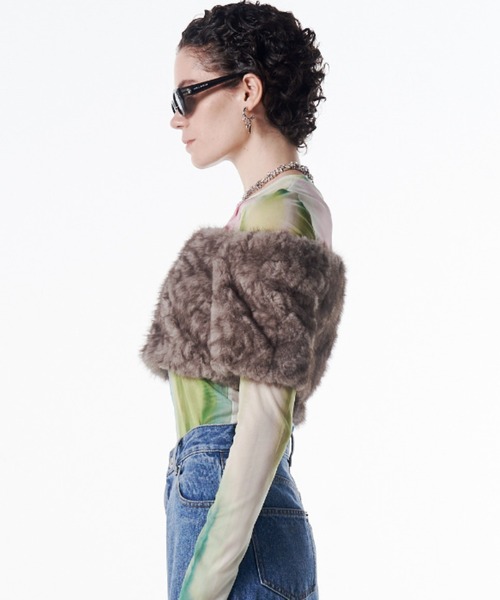 JOSE MOON（ジョゼムーン） FUR OFFSHOULDER TOPS/ファーオフ