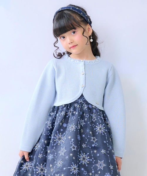 mezzo piano カーディガン ラメニット ボレロ キッズ 子供服 女の子