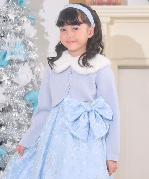 mezzo piano カーディガン ラメニット ボレロ キッズ 子供服 女の子