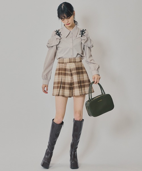 REDYAZEL（レディアゼル） ブラウス シャツ リボンフリルショルダー