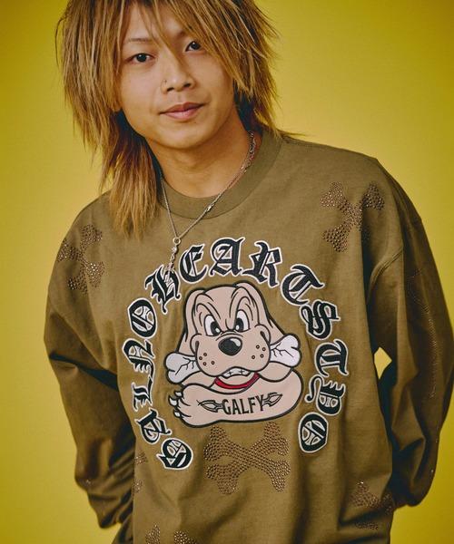 GALFY（ガルフィー） tシャツ GALFY-ピカピカ骨骨ロンTee メンズ 