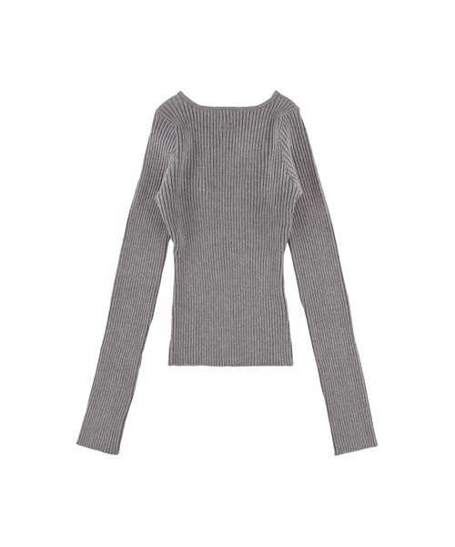 ALEXIA STAM トップス ALEXIA STAM（アリシアスタン）の「Half Zip Rib Knit Top /ハーフ