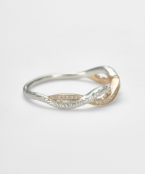 agete（アガット） 指輪 リング K10／シルバーダイヤモンドリング