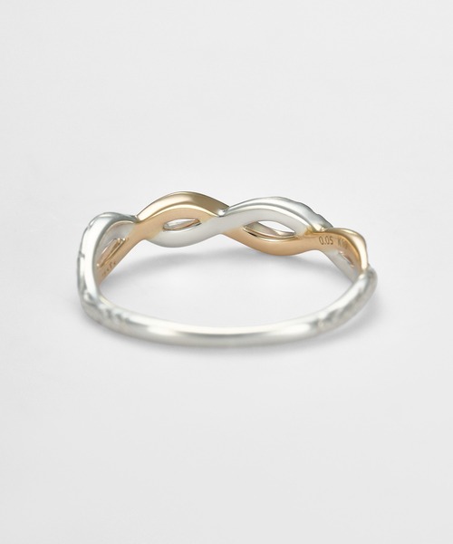 agete（アガット） 指輪 リング K10／シルバーダイヤモンドリング