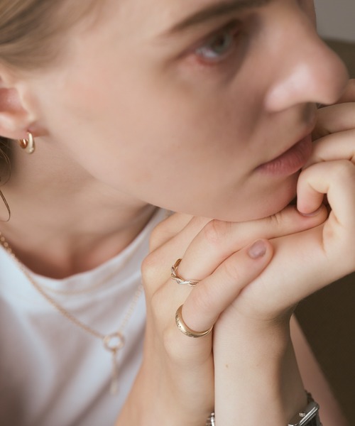 agete（アガット） 指輪 リング K10／シルバーダイヤモンドリング