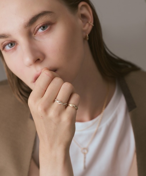 agete（アガット） 指輪 リング K10／シルバーダイヤモンドリング