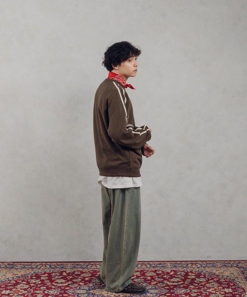 「MUHET」 スウェットカットソー MEDIUM グリーン レディース_画像4