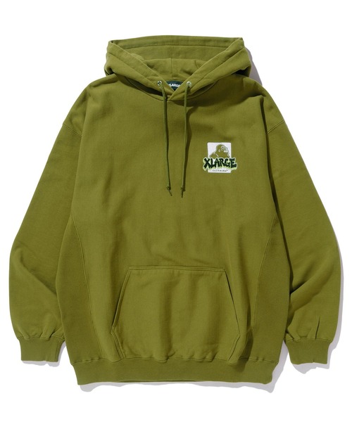 XLARGE（エクストラ ラージ） プルオーバーパーカー L オリーブ メンズ