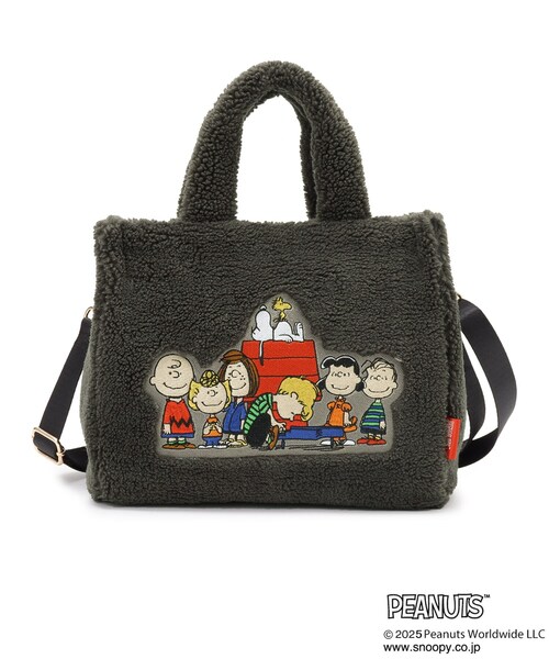 PEANUTS トートバッグ 「PEANUTS」ボアスクエア2WAYトート レディース