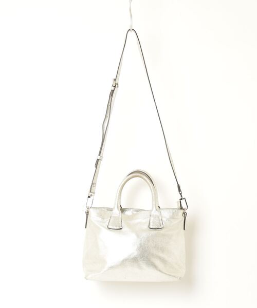 GIANNI CHIARINI シルバーバッグ GIANNI CHIARINI（ジャンニ キアリーニ） 2WAYバッグ - シルバー