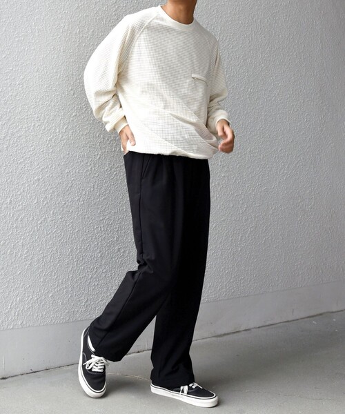 SHIPS any トレーナー スウェット any:「洗濯機可能」グリッド