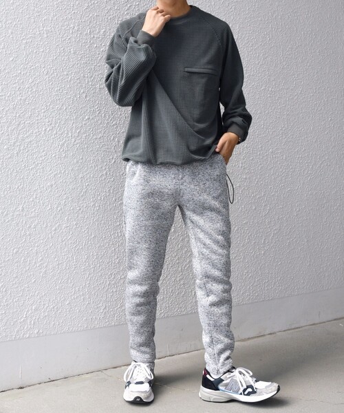 SHIPS any トレーナー スウェット any:「洗濯機可能」グリッド