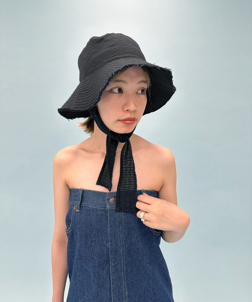 「EDIT. FOR LULU」 「La Maison De L’espadrille」ハット FREE ブラック レディース_画像8