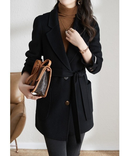 FAVORITO コート チェスターコート 襟付きメルトンジャケット