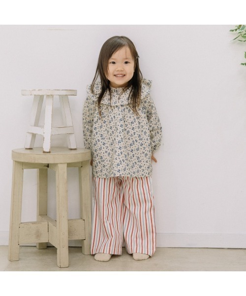 ブラウス シャツ 「FirstCloset×mioさん」フリルエリブラウス オフ