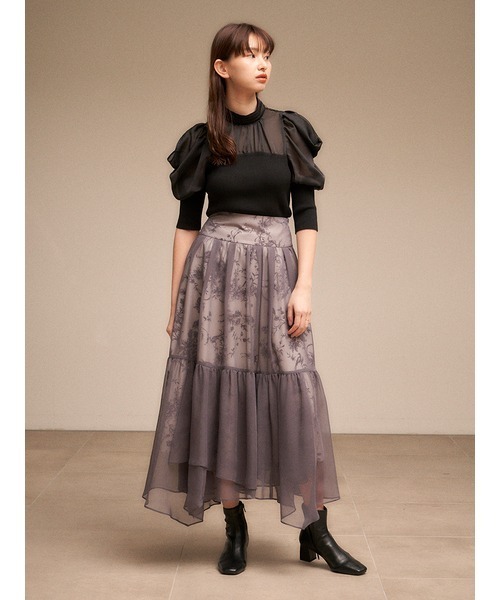 「SNIDEL」 7分袖ニット ONE SIZE ブラック レディース_画像2