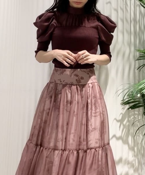 「SNIDEL」 7分袖ニット ONE SIZE ブラック レディース_画像5