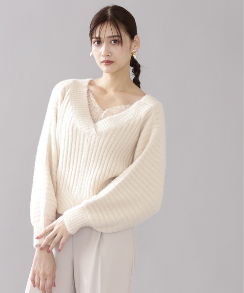 「JILL by JILL STUART」 長袖ニット FREE ピンク レディース_画像2