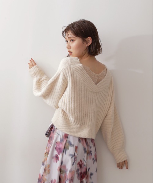 「JILL by JILL STUART」 長袖ニット FREE ピンク レディース_画像5