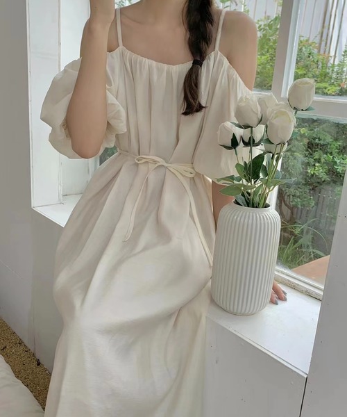 「R」 半袖ワンピース MEDIUM グリーン レディース_画像3