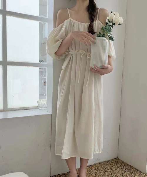 「R」 半袖ワンピース MEDIUM グリーン レディース_画像5