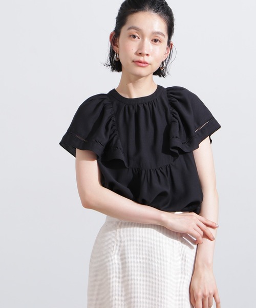 「N.(N. Natural Beauty Basic)」 ノースリーブブラウス MEDIUM ブラック レディース_画像9