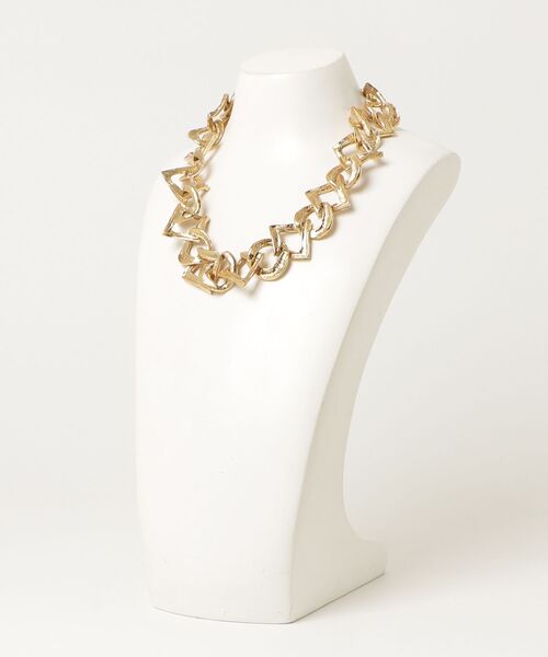 むら Yves Saint Laurent ゴールドネックレス ヴィンテージ YSL ネックレス：イヴ・サンローランのゴールドハンマー