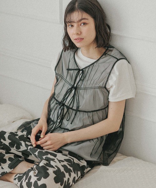 niko and…（ニコアンド） ベスト FREE ブラック レディース : ZOZOTOWN