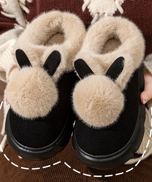 gossip!ロサンゼルス ブーツ うさ耳デザイン フェイクムートンブーツ