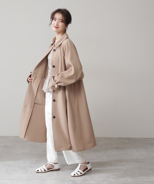 「N.(N. Natural Beauty Basic)」 ステンカラーコート MEDIUM ライトベージュ レディース_画像3