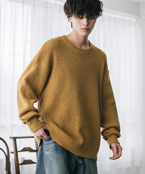 「Rocky Monroe」 長袖ニット M ブラウン メンズ_画像3