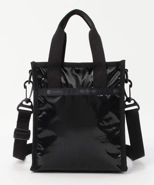 美品☆LeSportsac レスポートサック 2way トートバッグ　黒　無地 LeSportsac（レスポートサック） 2WAYバッグ FREE ブラック レディース