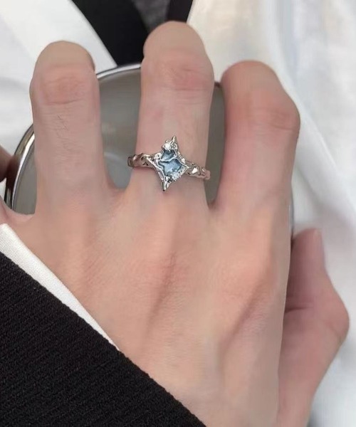 指輪 リング 「456782」シルバーブルーリング3個セット(RZ) レディース