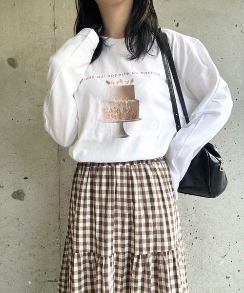 tシャツ スイーツデザインロンT／長袖Tシャツ レディース : ZOZOTOWN