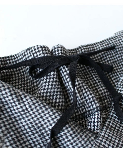 antiqua（アンティカ） パンツ 千鳥柄 サルエルパンツ レディース