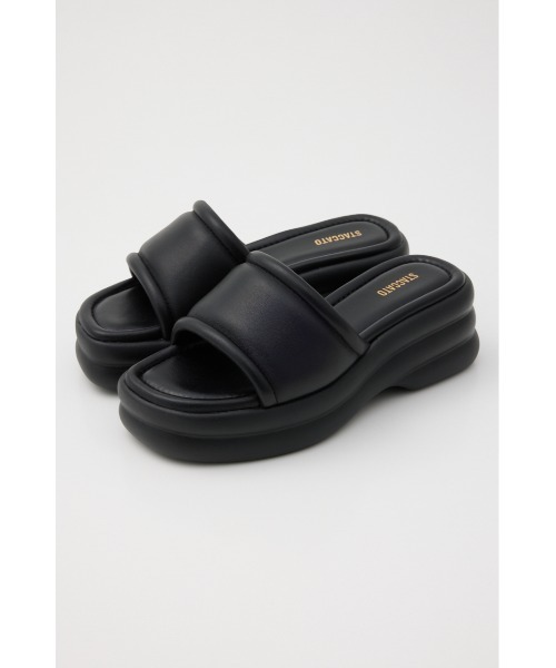 「STACCATO」 フラットサンダル 24cm シルバー レディース_画像4