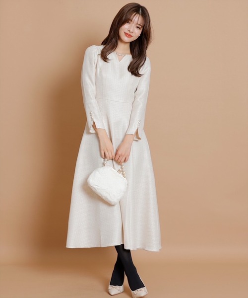 「SWINGLE」 長袖ワンピース MEDIUM グリーン レディース_画像8