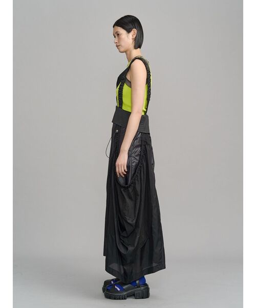 UN3D.（アンスリード） タンクトップ ノースリーブ SHEER DOCKING KNIT