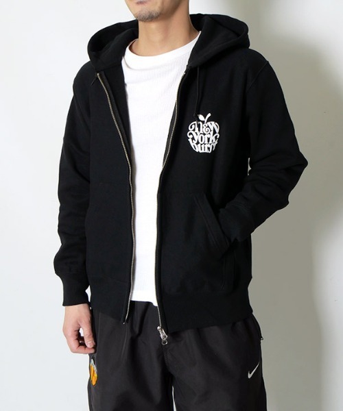NEW YORK ニューヨーク フーディー フード パーカー NEW YORK BURST（ニューヨークバースト） パーカー APPLE ZIP HOODIE