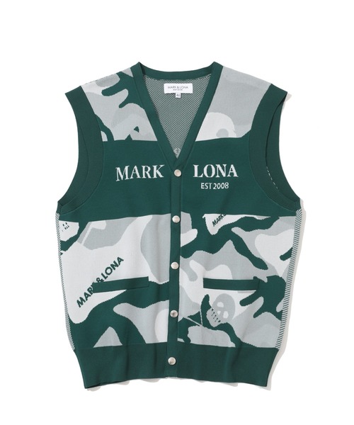 MARK&LONA（マークアンドロナ） ベスト ジレ Gauge Camouflage Knit