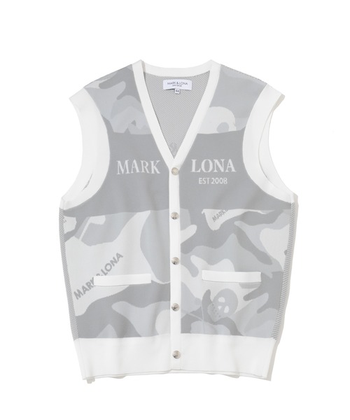 MARK&LONA（マークアンドロナ） ベスト ジレ Gauge Camouflage Knit