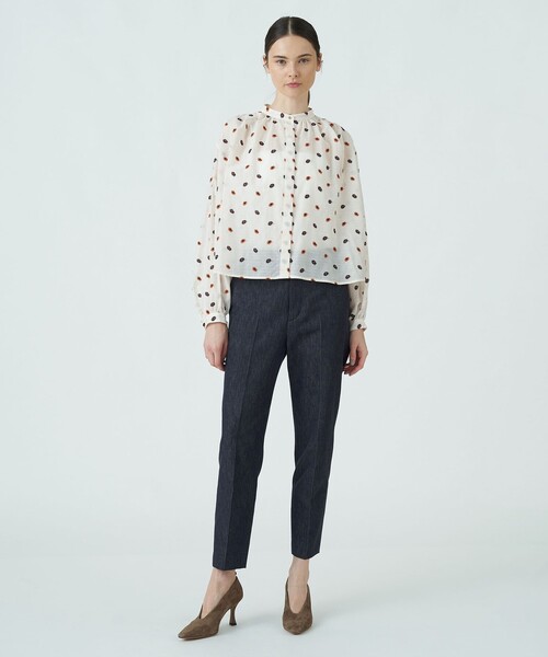 「TOMORROWLAND collection」 長袖ブラウス 36 ライトベージュ レディース_画像2