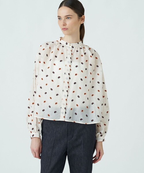 「TOMORROWLAND collection」 長袖ブラウス 36 ライトベージュ レディース_画像3