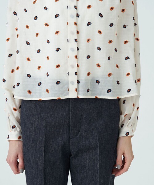 「TOMORROWLAND collection」 長袖ブラウス 36 ライトベージュ レディース_画像9