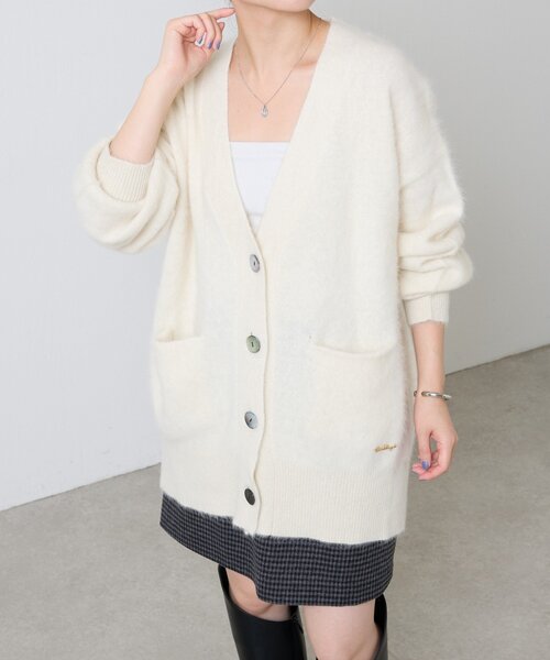 「COLLAGE GALLARDAGALANTE」 ニットカーディガン FREE オフホワイト レディースの画像3